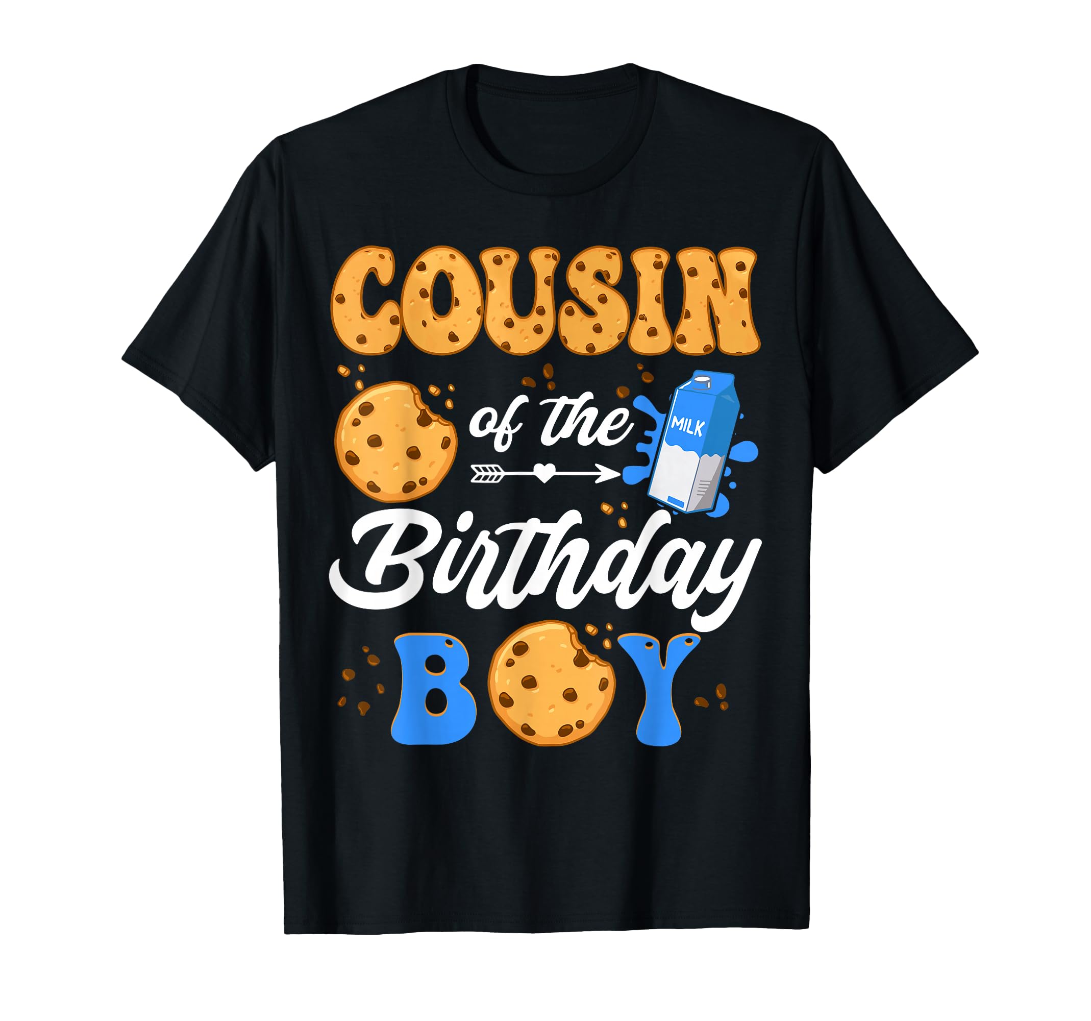 Cousin Birthday Milk And Cookies 1St T-Shirt - Custom Art Print for Adults - T-Shirt, Sweatshirt, Hoodie