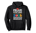 Proud Step Dad 2026 Kindergarten Graduate Hoodie - Graphic Print Unisex - T-Shirt, Sweatshirt, Hoodie