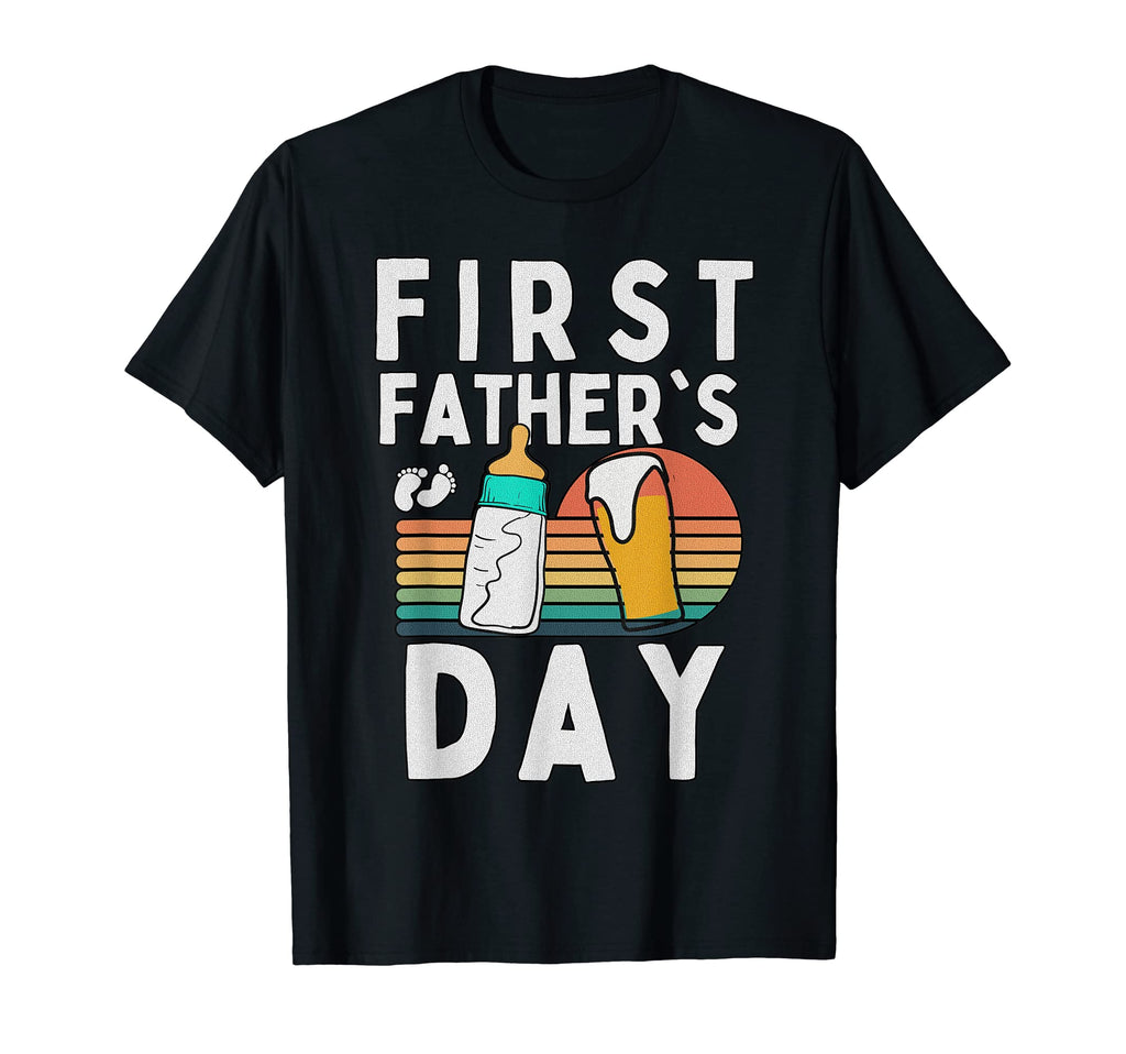 Mens Mens First Fathers Day Beer T-Shirt - Trendy Graphic for Adults - T-Shirt, Sweatshirt, Hoodie