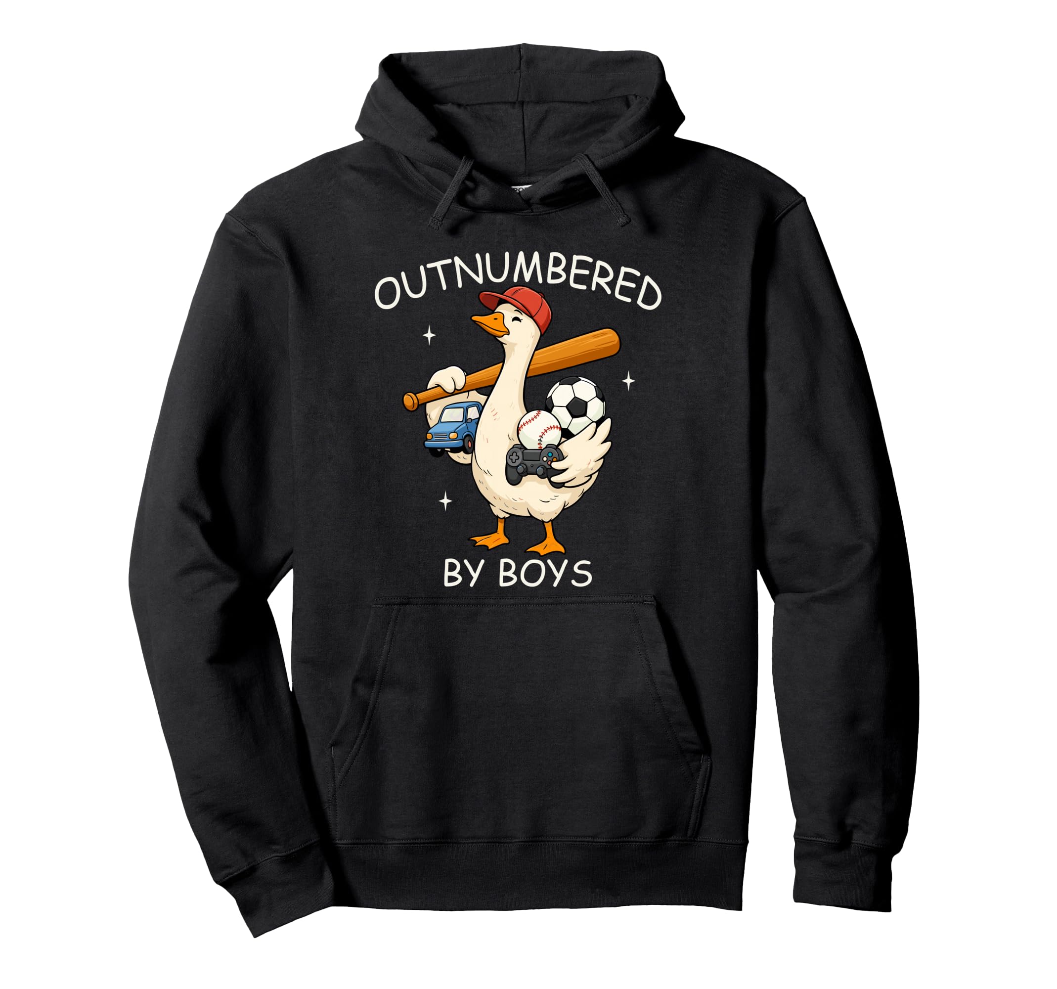 Outnumbered Goose Mothers Day Mom Life Mama Hoodie - Unique Graphic Unisex - T-Shirt, Sweatshirt, Hoodie
