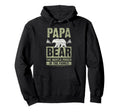 Papa Bear Gentle Power Dad Grandpa Hoodie - Aesthetic Graphic Men Women - T-Shirt, Sweatshirt, Hoodie