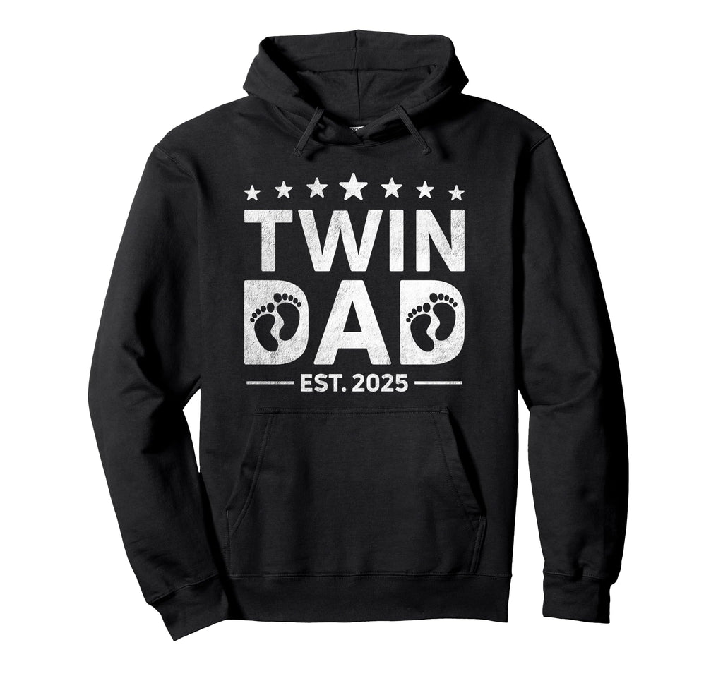 Twin Dad Est 2025 Dad Twins New Hoodie - Aesthetic Graphic for Adults - T-Shirt, Sweatshirt, Hoodie