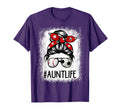 Bleached Aunt Life Soccer Messy Bun T-Shirt - Streetwear Style Men Women - T-Shirt, Sweatshirt, Hoodie