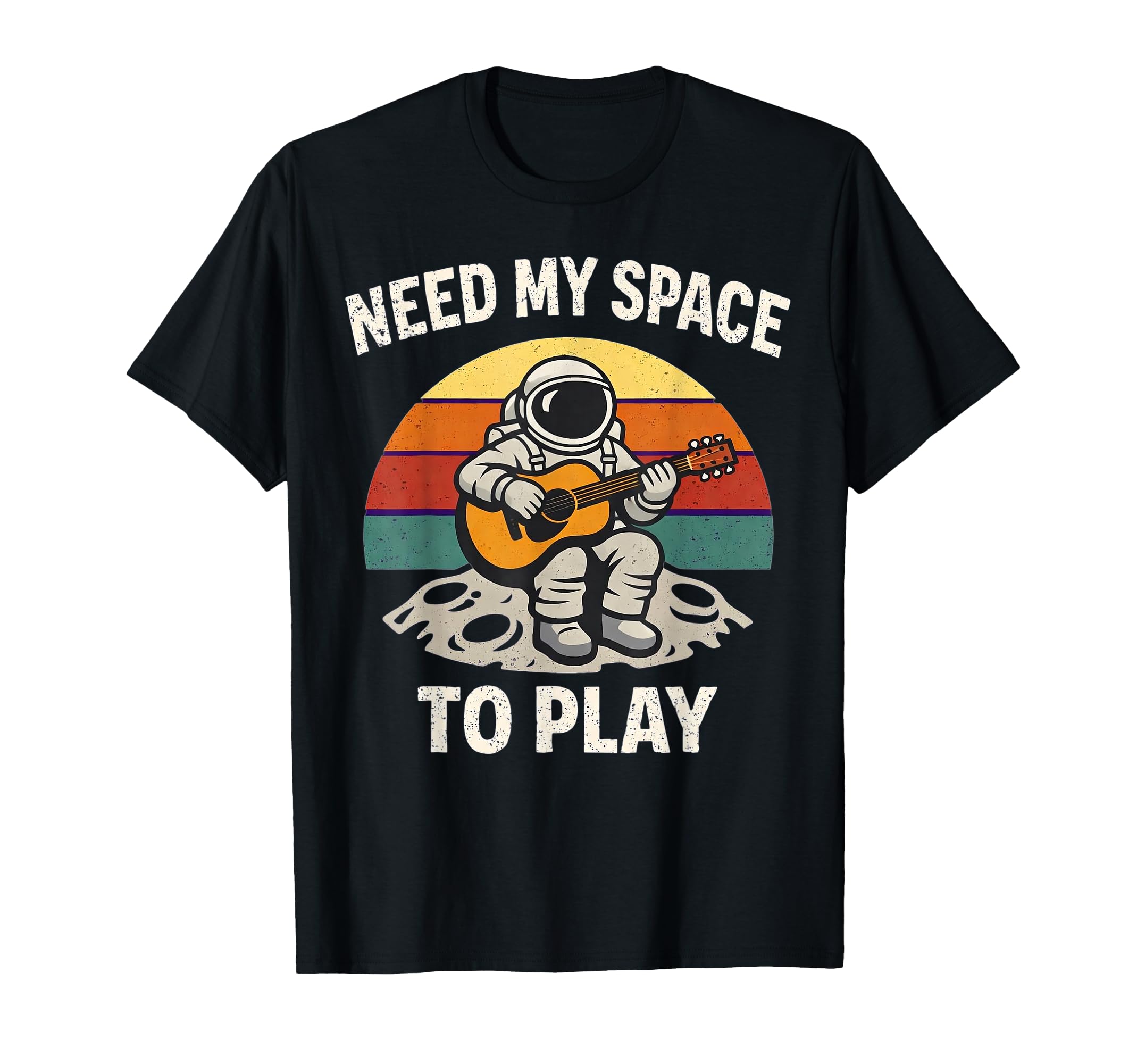 Space Astronaut Guitar Player Musician T-Shirt - Custom Art Print Unisex - T-Shirt, Sweatshirt, Hoodie
