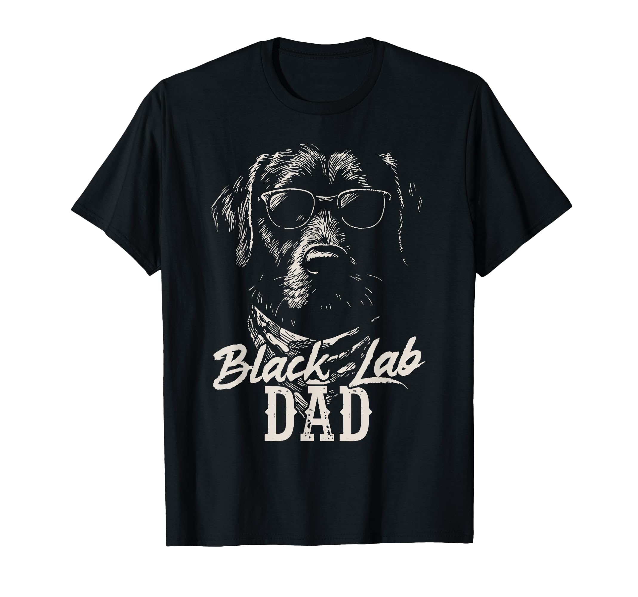 Black Lab Dad Hunting Dog Marsh T-Shirt - Fun Novelty Design for Adults - T-Shirt, Sweatshirt, Hoodie