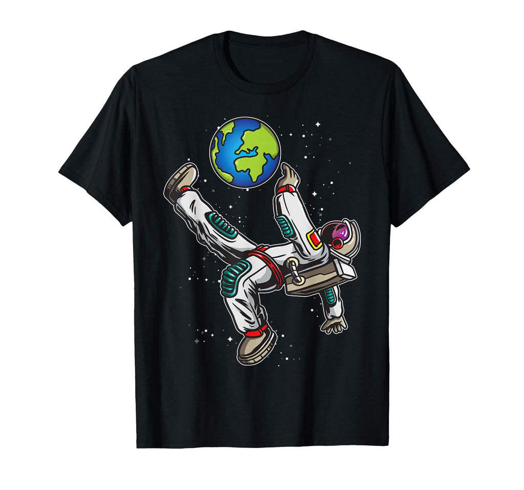 Soccer Astronaut Galaxy Astronomy T-Shirt - Minimalist Print Men Women - T-Shirt, Sweatshirt, Hoodie