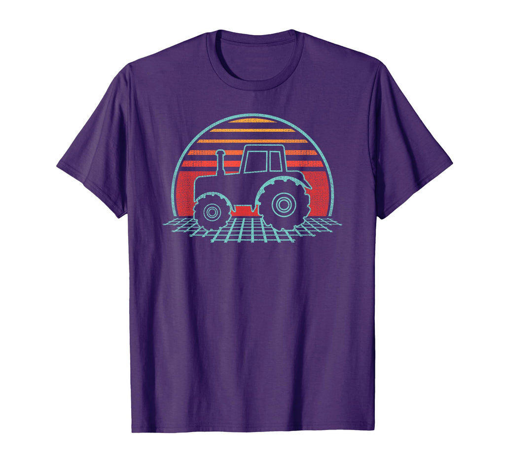 Tractor Farming 80S Farmer Gift T-Shirt - Minimalist Print for Adults - T-Shirt, Sweatshirt, Hoodie