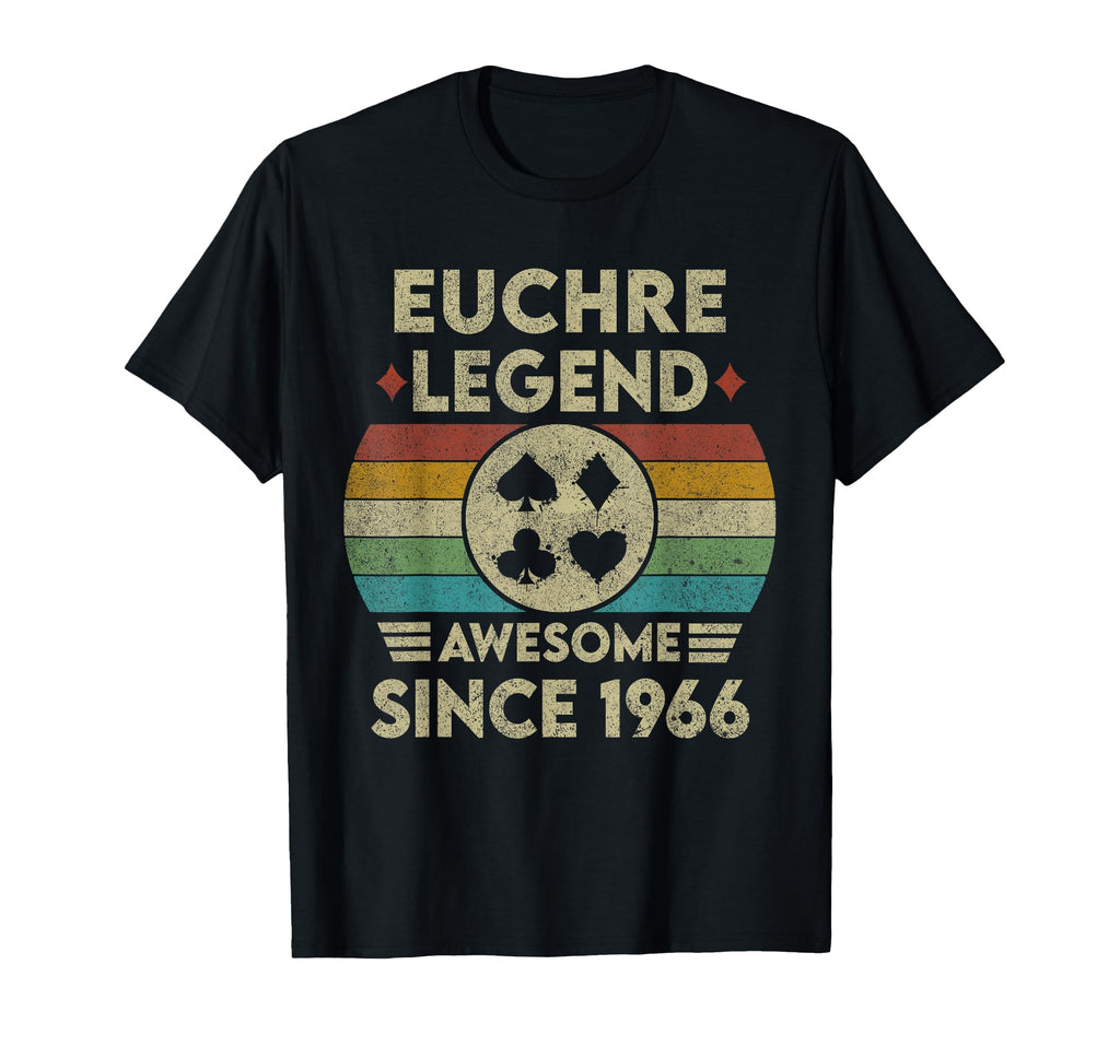 Euchre Legend 57 Years Old Awesome T-Shirt - Custom Art Print Men Women - T-Shirt, Sweatshirt, Hoodie