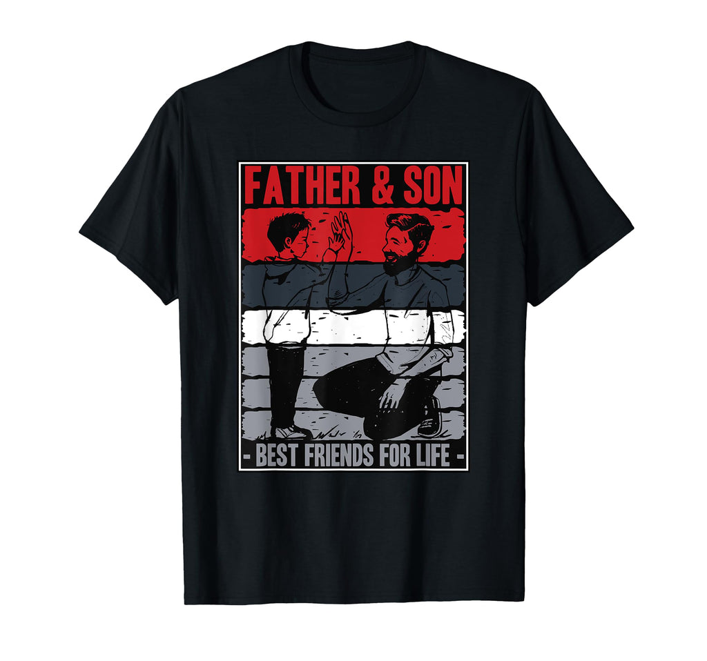 Father And Son Best Friends Life Dad T-Shirt - Custom Art Print Unisex - T-Shirt, Sweatshirt, Hoodie