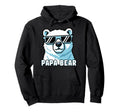 Papa Bear Pixel Art Sunglasses Hoodie - Casual Everyday Wear for Adults - T-Shirt, Sweatshirt, Hoodie