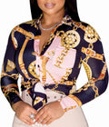 Buchona Blouses for Women Floral Print Button-Down - Adult & Kids T-Shirts, Sweatshirts & Hoodies apparel design preview 1