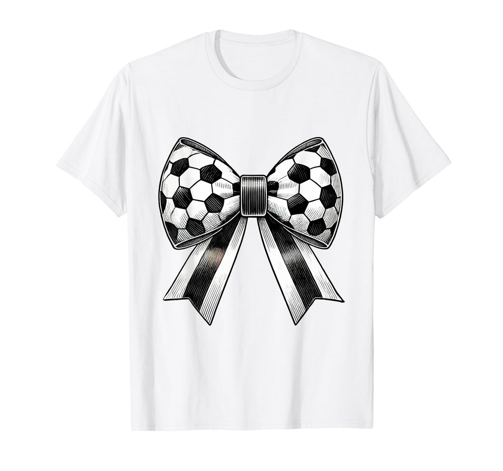 Coquette Soccer Bow Aesthetic Soccer T-Shirt - Novelty Apparel for Adults - T-Shirt, Sweatshirt, Hoodie
