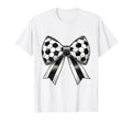 Coquette Soccer Bow Aesthetic Soccer T-Shirt - Novelty Apparel for Adults - T-Shirt, Sweatshirt, Hoodie