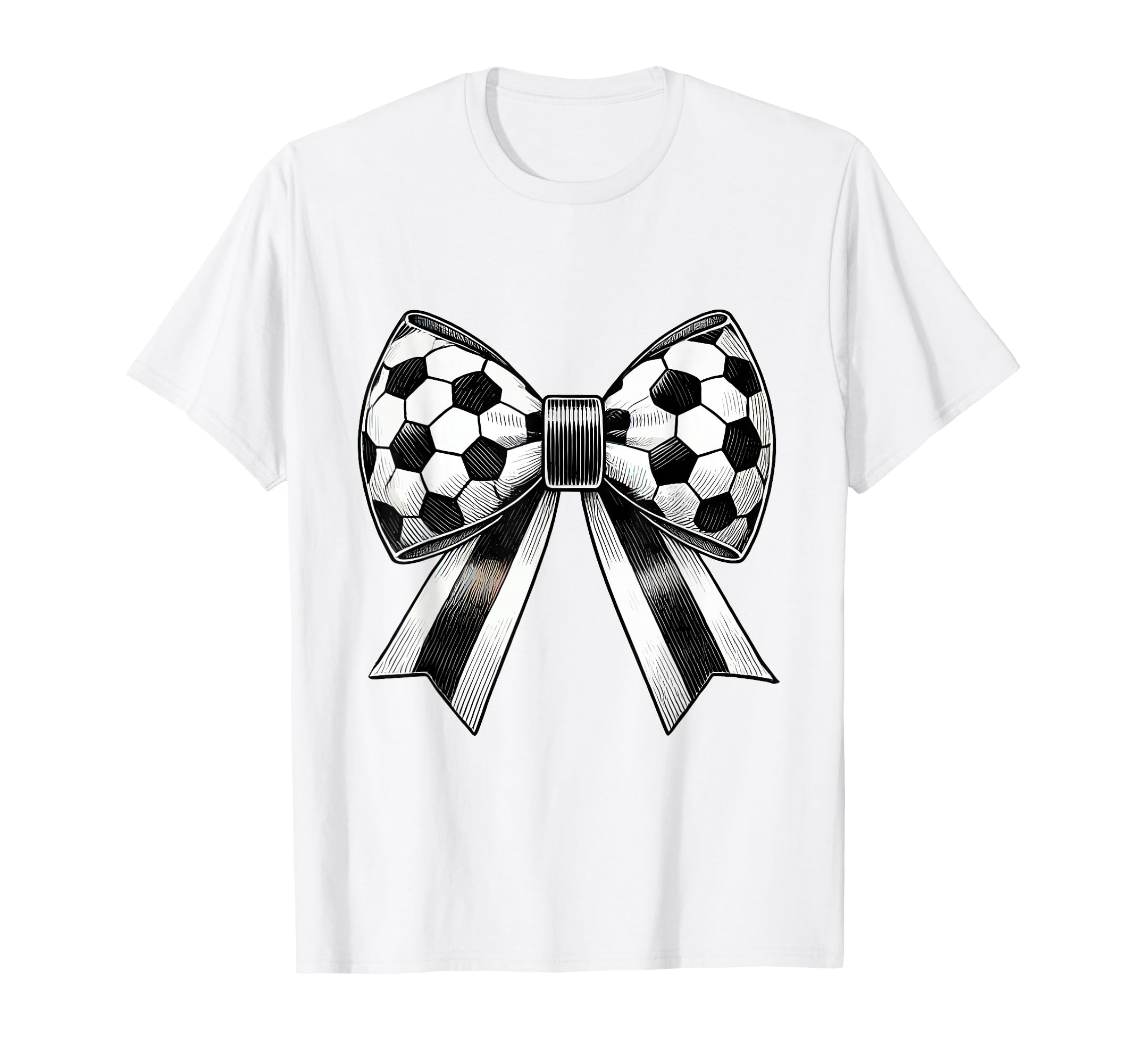 Coquette Soccer Bow Aesthetic Soccer T-Shirt - Novelty Apparel for Adults - T-Shirt, Sweatshirt, Hoodie