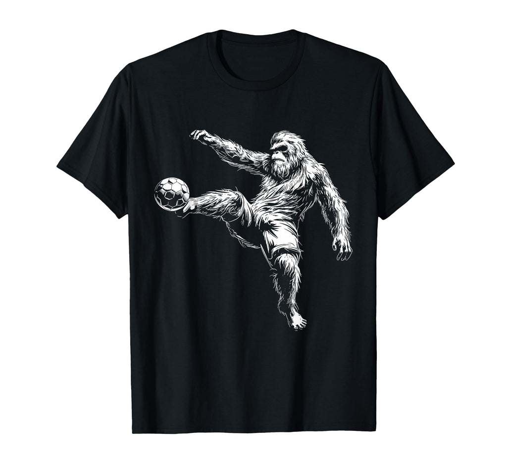 Soccer Bigfoot Sasquatch Funny T-Shirt - Fun Novelty Design for Adults - T-Shirt, Sweatshirt, Hoodie