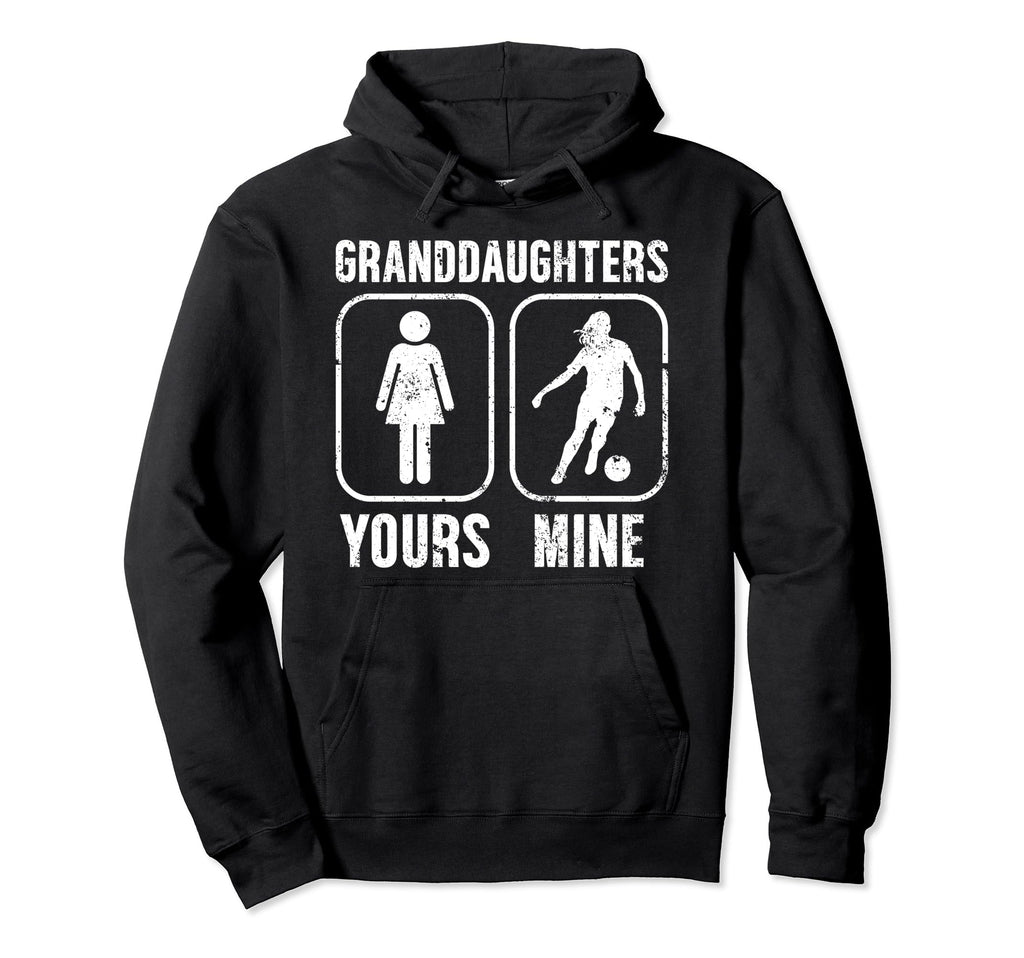 Granddaughters Soccer Grandpa Soccer Hoodie - Trendy Graphic for Adults - T-Shirt, Sweatshirt, Hoodie