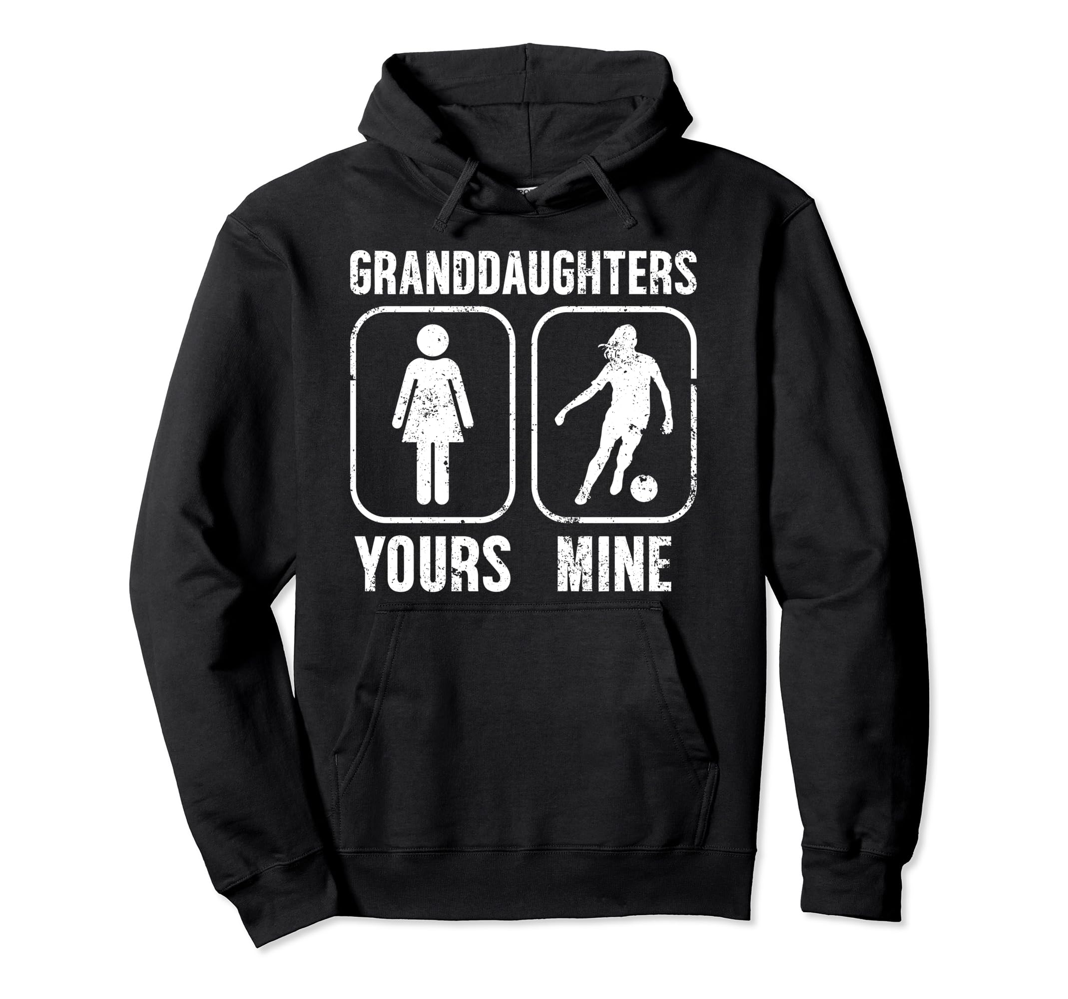 Granddaughters Soccer Grandpa Soccer Hoodie - Trendy Graphic for Adults - T-Shirt, Sweatshirt, Hoodie