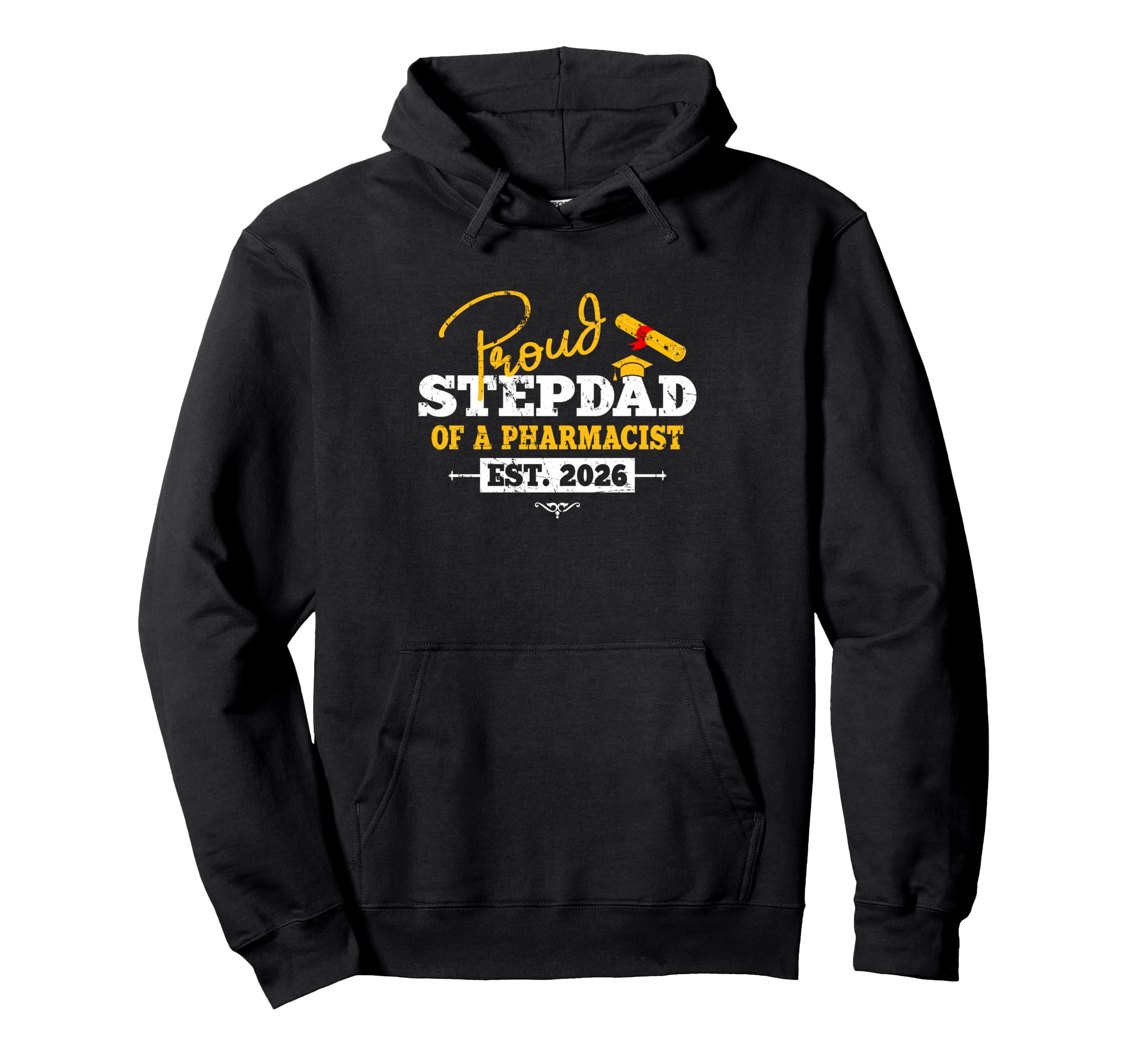 Proud Stepdad Pharmacist Est 2026 Hoodie - Minimalist Print Men Women - T-Shirt, Sweatshirt, Hoodie