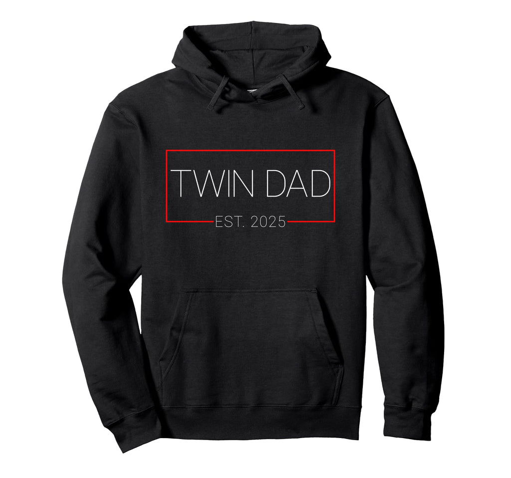 Twin Dad Est 2025 New Father Daddy Hoodie - Trendy Graphic Unisex - T-Shirt, Sweatshirt, Hoodie