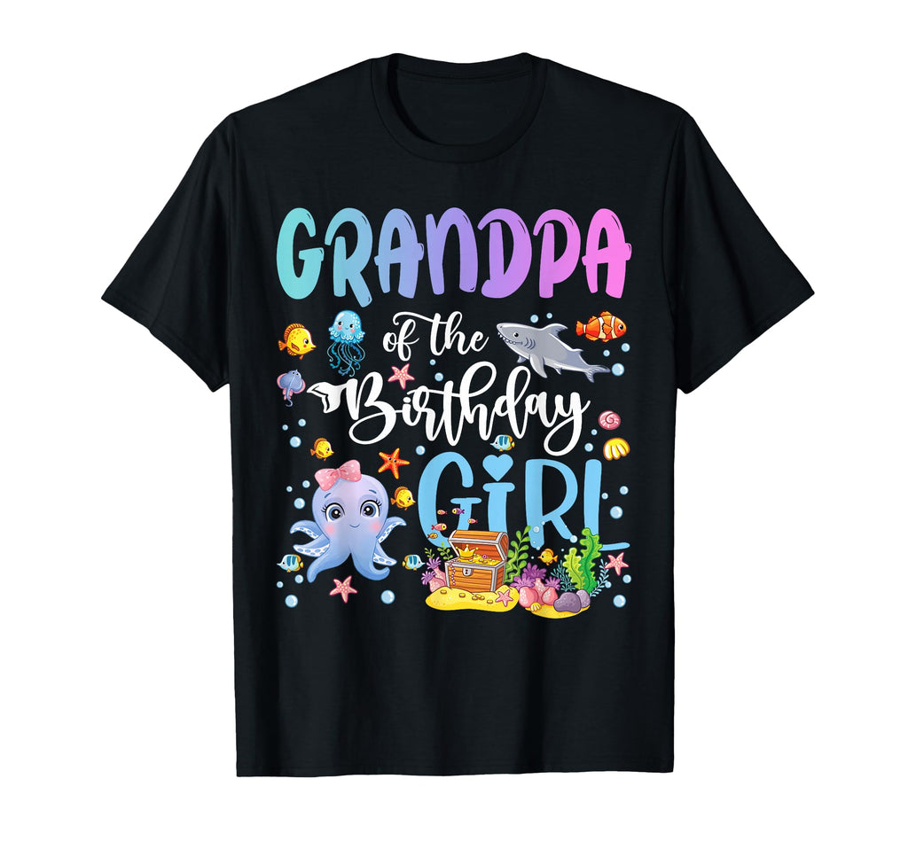 Grandpa Birthday Sea Fish Ocean T-Shirt - Casual Everyday Wear Unisex - T-Shirt, Sweatshirt, Hoodie