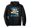 Twin Dad Father Two Promoted To Dad Hoodie - Custom Art Print Men Women - T-Shirt, Sweatshirt, Hoodie