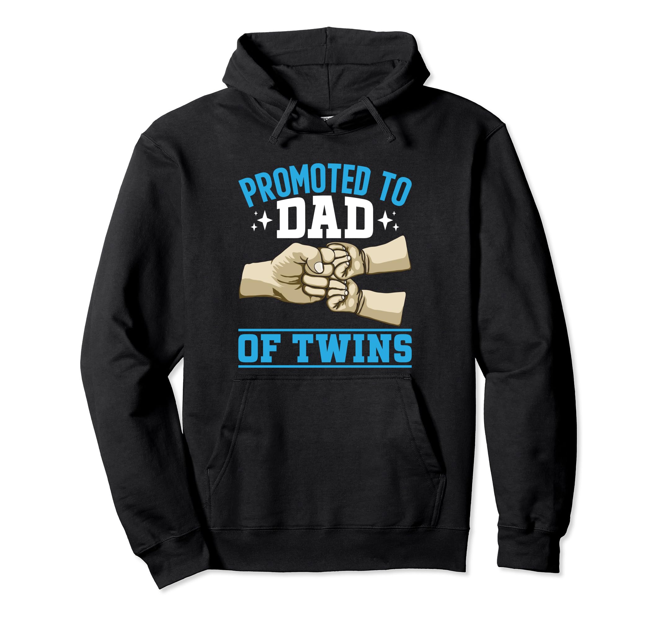 Twin Dad Father Two Promoted To Dad Hoodie - Custom Art Print Men Women - T-Shirt, Sweatshirt, Hoodie