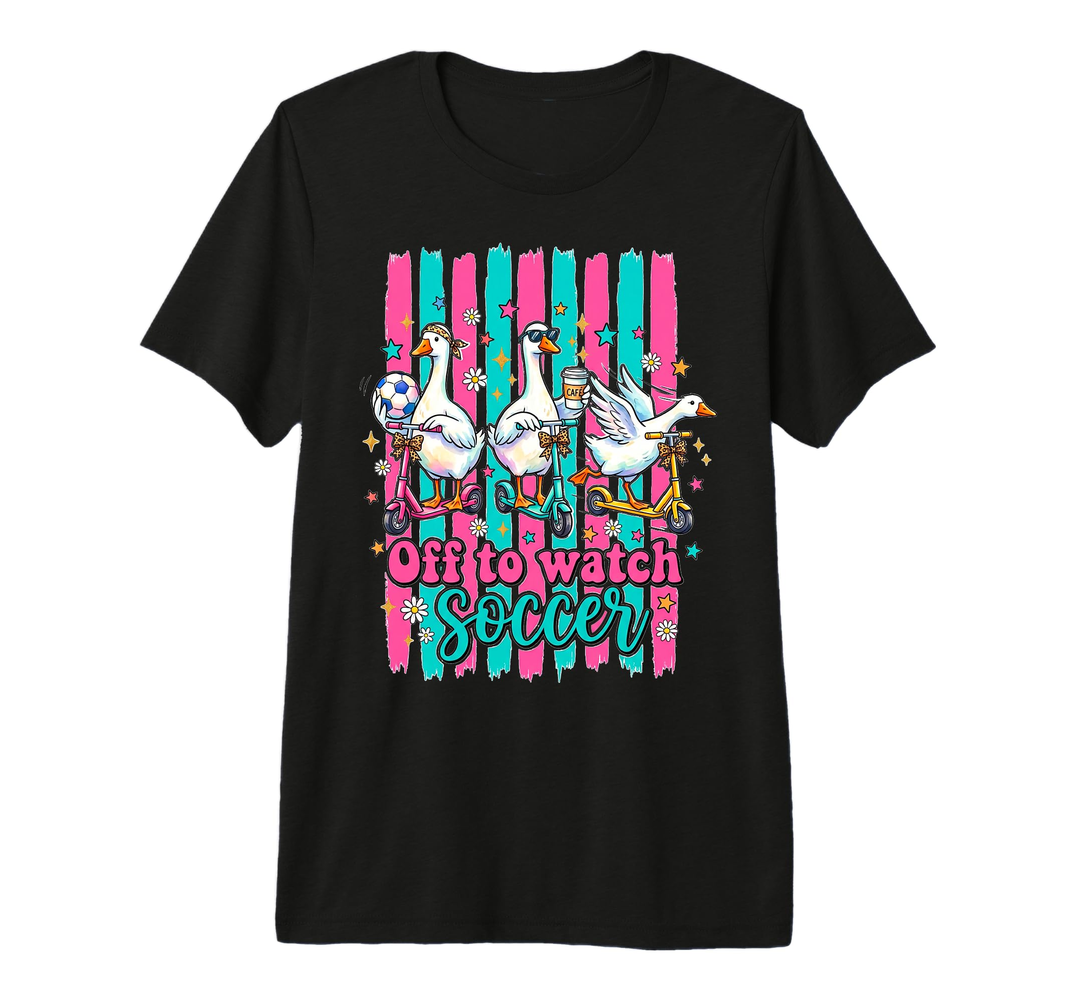Off To Watch Soccer Silly Goose Funny T-Shirt - Minimalist Print Unisex - T-Shirt, Sweatshirt, Hoodie