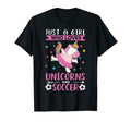 Just Who Loves Unicorns And Soccer T-Shirt - Casual Everyday Wear Unisex - T-Shirt, Sweatshirt, Hoodie