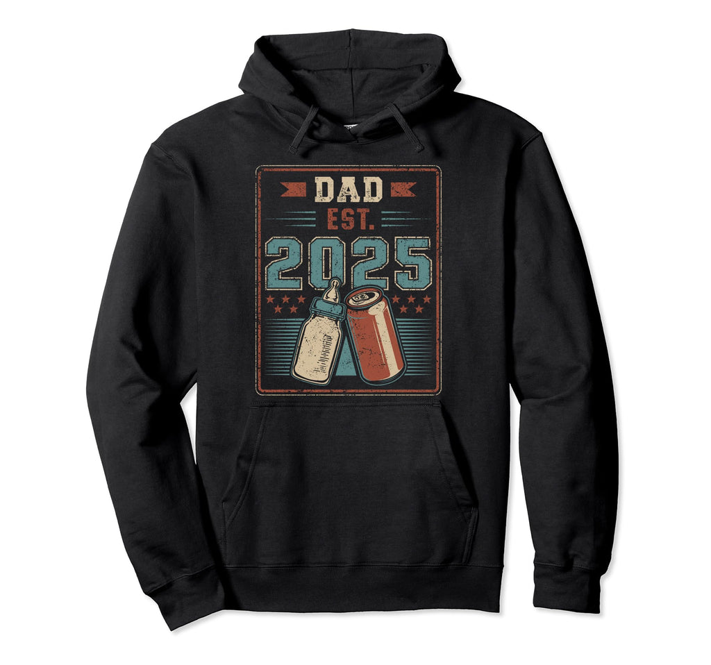 Dad Est 2025 Announcement New Dad First Hoodie - Graphic Print Unisex - T-Shirt, Sweatshirt, Hoodie