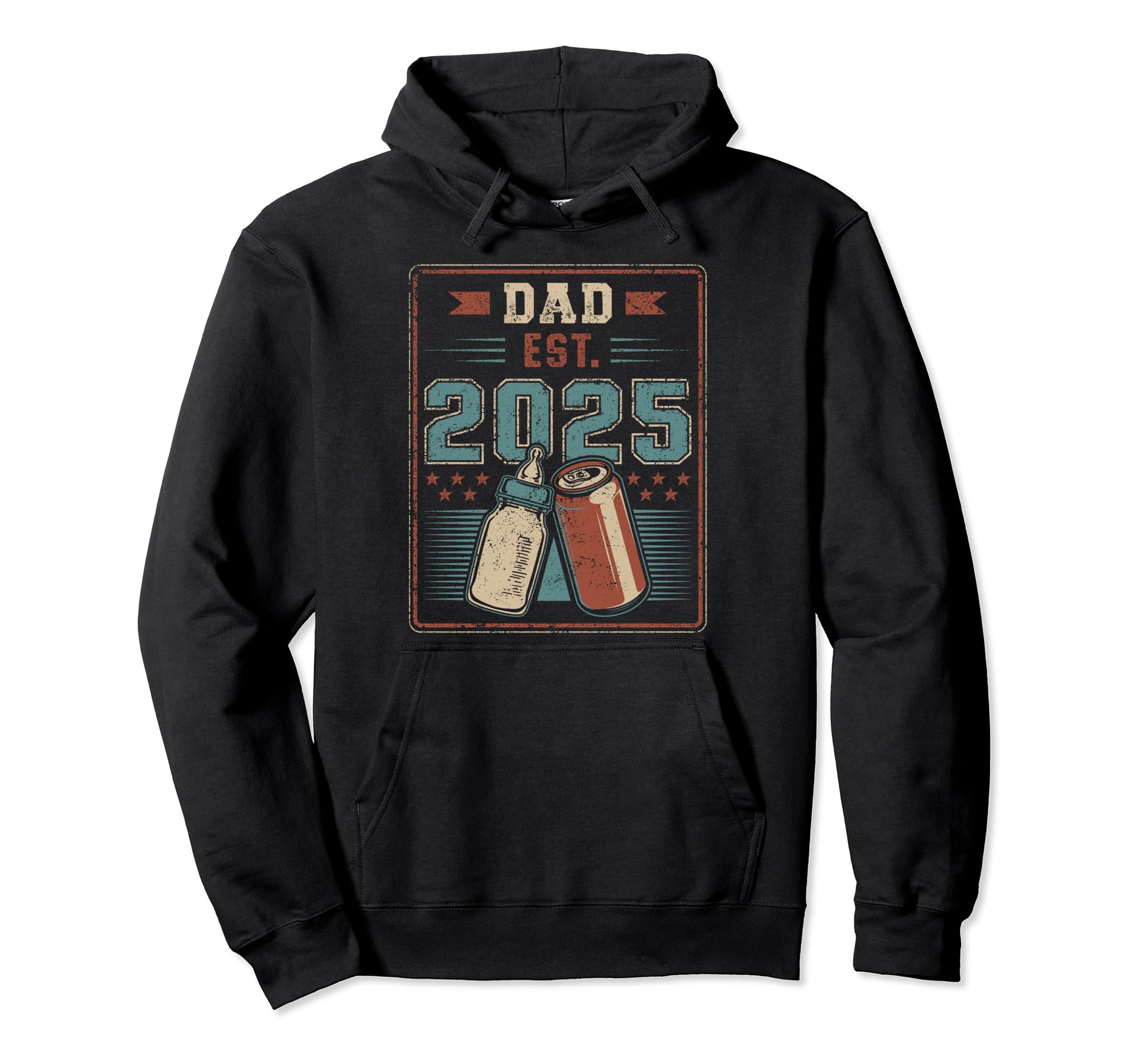 Dad Est 2025 Announcement New Dad First Hoodie - Graphic Print Unisex - T-Shirt, Sweatshirt, Hoodie