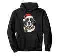Saint Bernard Dog Santa Hat Scarf Hoodie - Trendy Graphic for Adults - T-Shirt, Sweatshirt, Hoodie