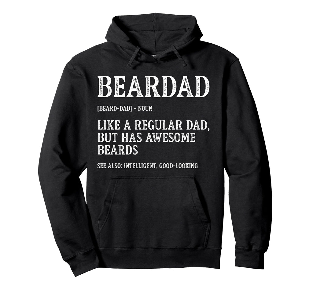 Beardad Definition Funny Bearded Dad Hoodie - Minimalist Print for Adults - T-Shirt, Sweatshirt, Hoodie