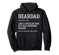 Beardad Definition Funny Bearded Dad Hoodie - Minimalist Print for Adults - T-Shirt, Sweatshirt, Hoodie