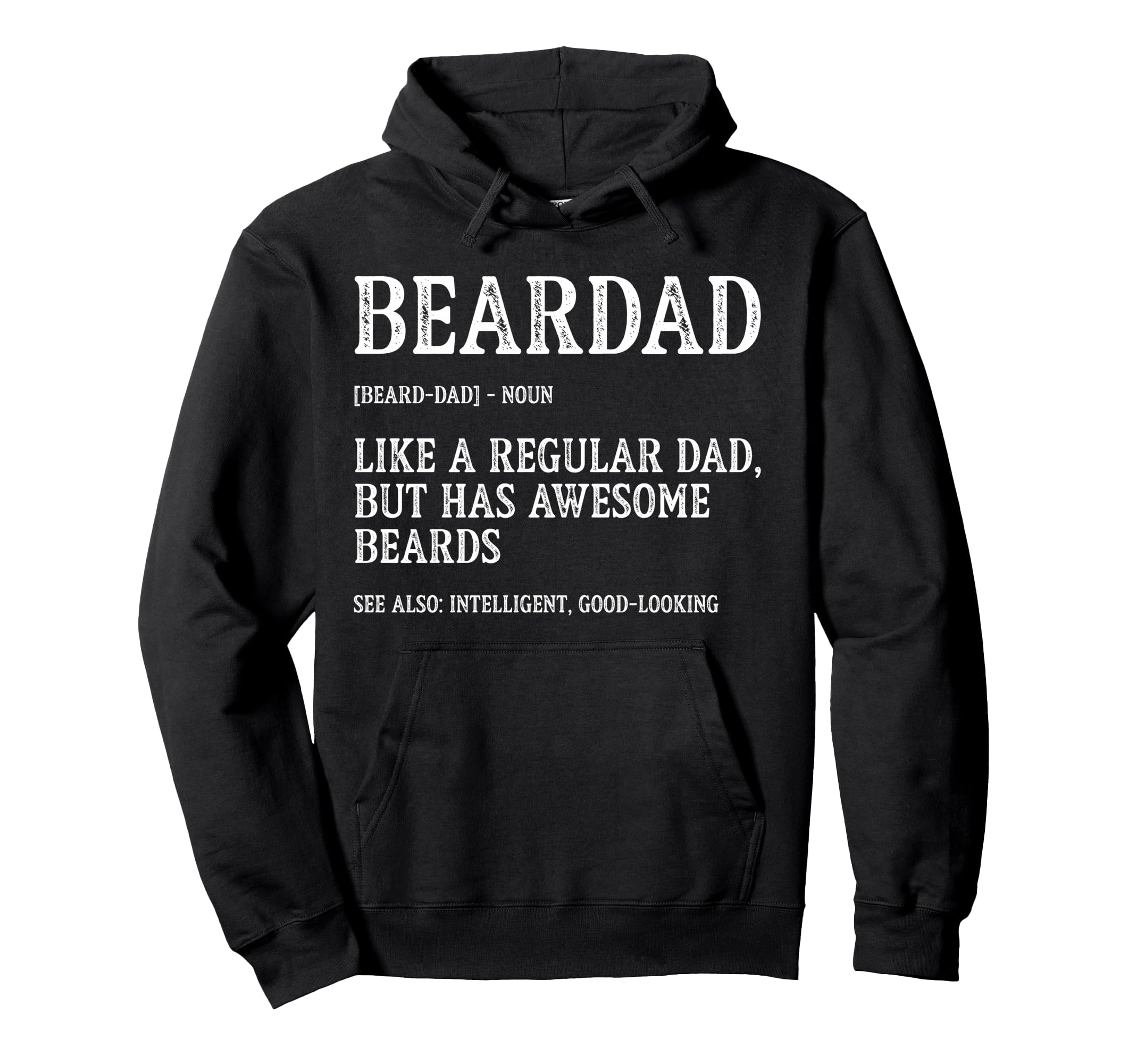 Beardad Definition Funny Bearded Dad Hoodie - Minimalist Print for Adults - T-Shirt, Sweatshirt, Hoodie
