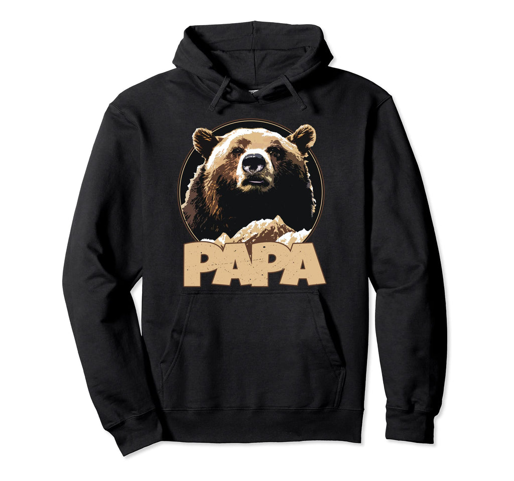 Mens Papa Bear Daddy Bear Grizzly Dad To Be Hoodie - Trendy Graphic Unisex - T-Shirt, Sweatshirt, Hoodie
