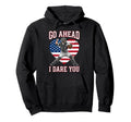 Go Ahead Run I Dare You Baseball Hoodie - Casual Everyday Wear Men Women - T-Shirt, Sweatshirt, Hoodie