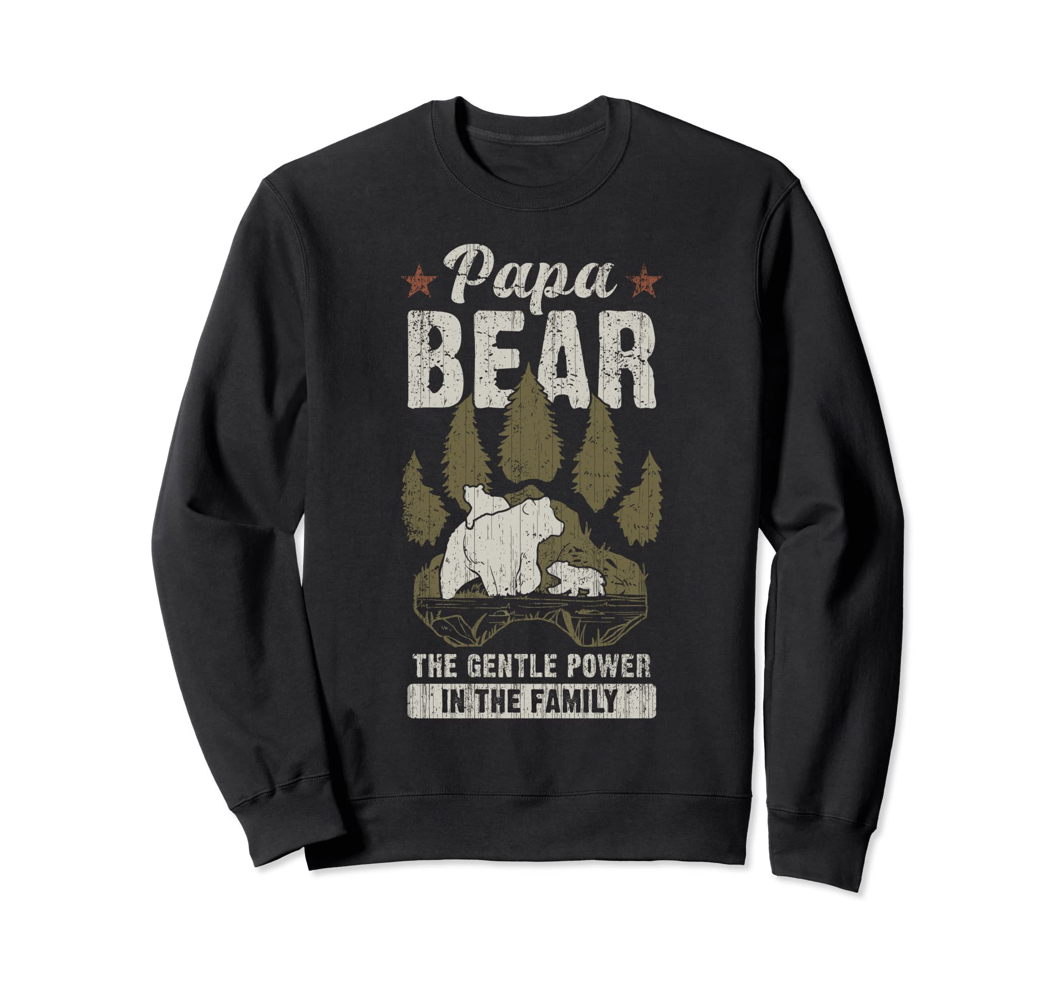 Papa Bear 2 Cubs 2 Grandchild Dad Sweatshirt - Graphic Print Unisex - T-Shirt, Sweatshirt, Hoodie
