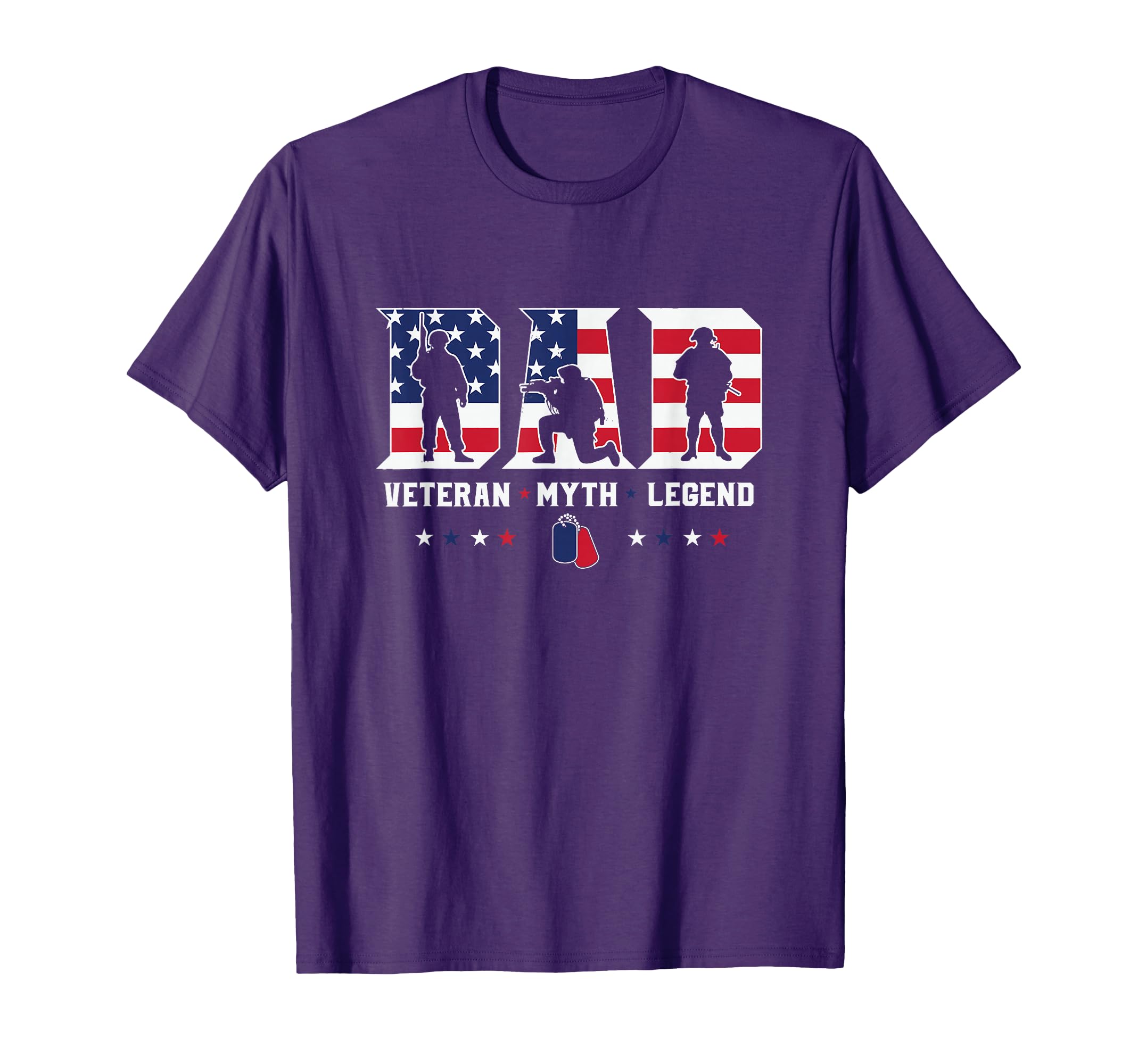Dad Veteran Myth Legend Dad Veteran T-Shirt - Graphic Print Men Women - T-Shirt, Sweatshirt, Hoodie
