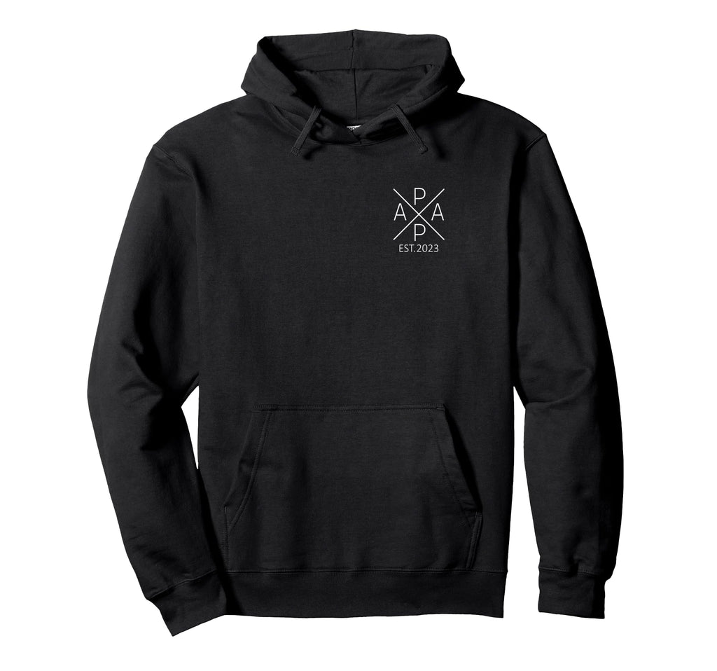 Papa Est 2023 Papa Since 2023 Papa Hoodie - Fun Novelty Design for Adults - T-Shirt, Sweatshirt, Hoodie