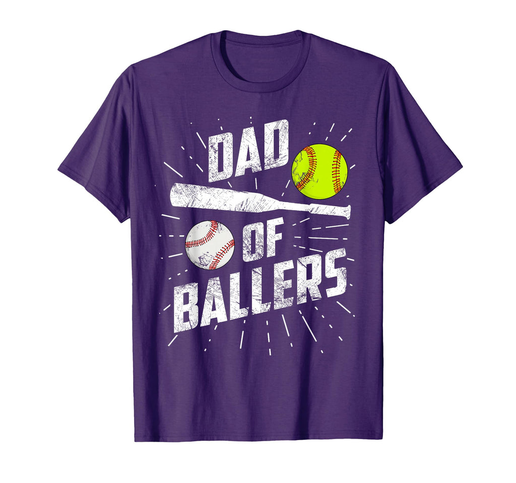 Dad Ballers Funny Baseball T-Shirt - Fun Novelty Design for Adults - T-Shirt, Sweatshirt, Hoodie