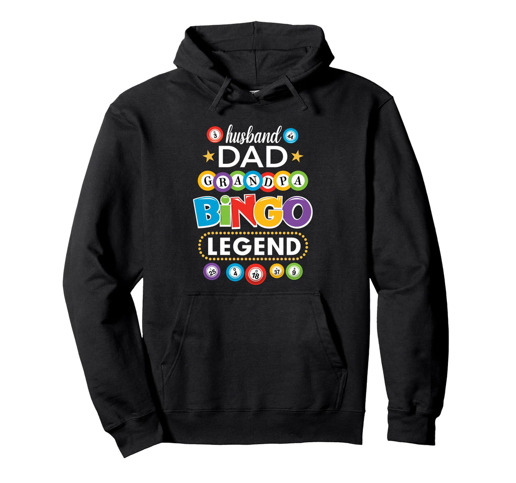 Husband Dad Grandpa Bingo Legend Funny Hoodie - Minimalist Print Men Women - T-Shirt, Sweatshirt, Hoodie