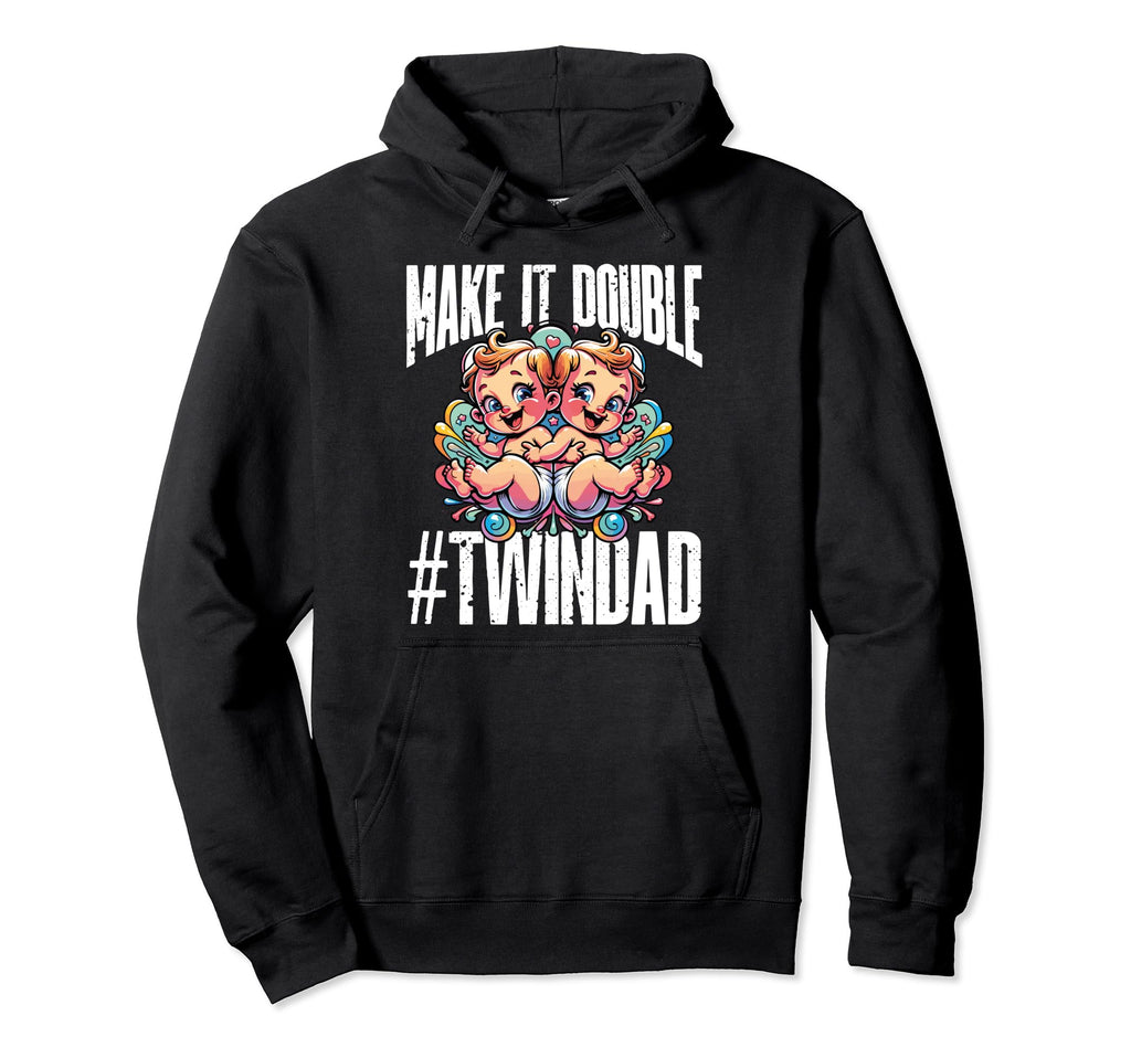 Dad Twins Fathers Day Best Dad Ever Hoodie - Minimalist Print Unisex - T-Shirt, Sweatshirt, Hoodie