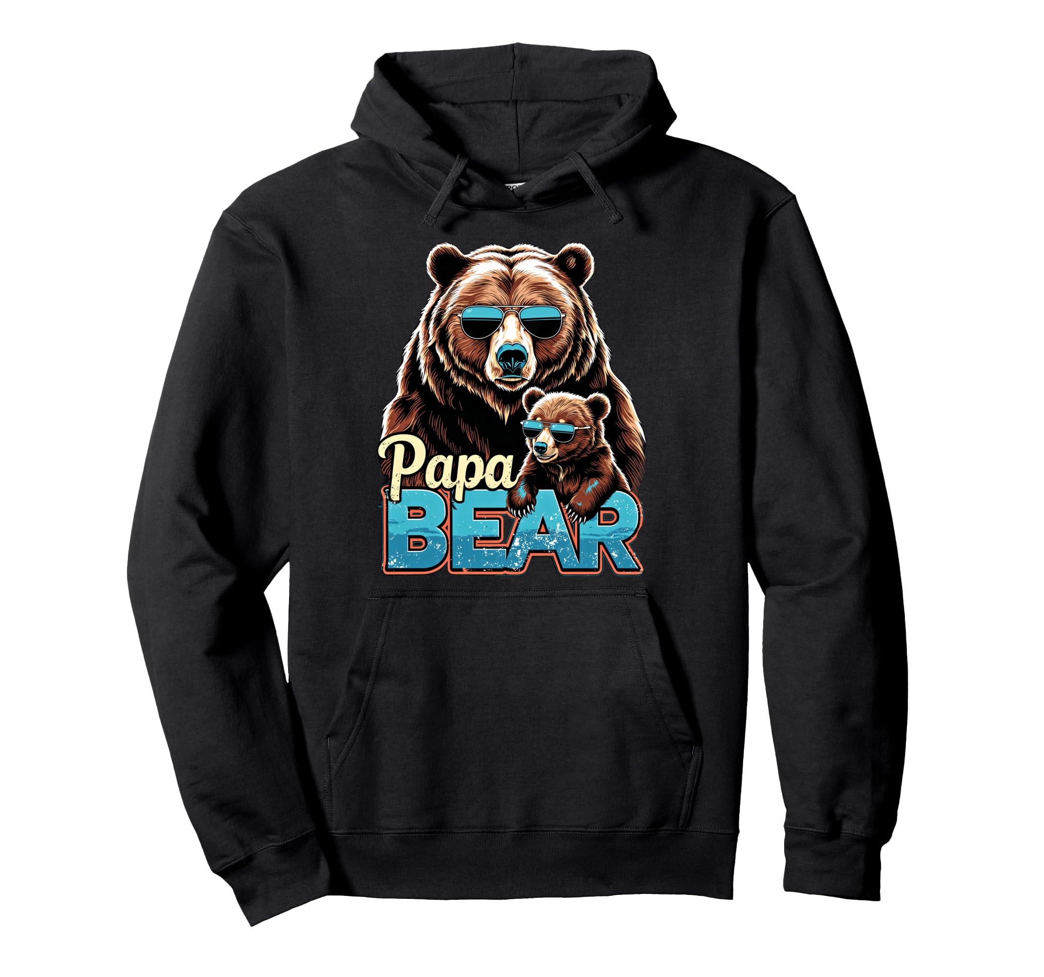 Papa Bear Husband Father Family Hoodie - Aesthetic Graphic Men Women - T-Shirt, Sweatshirt, Hoodie