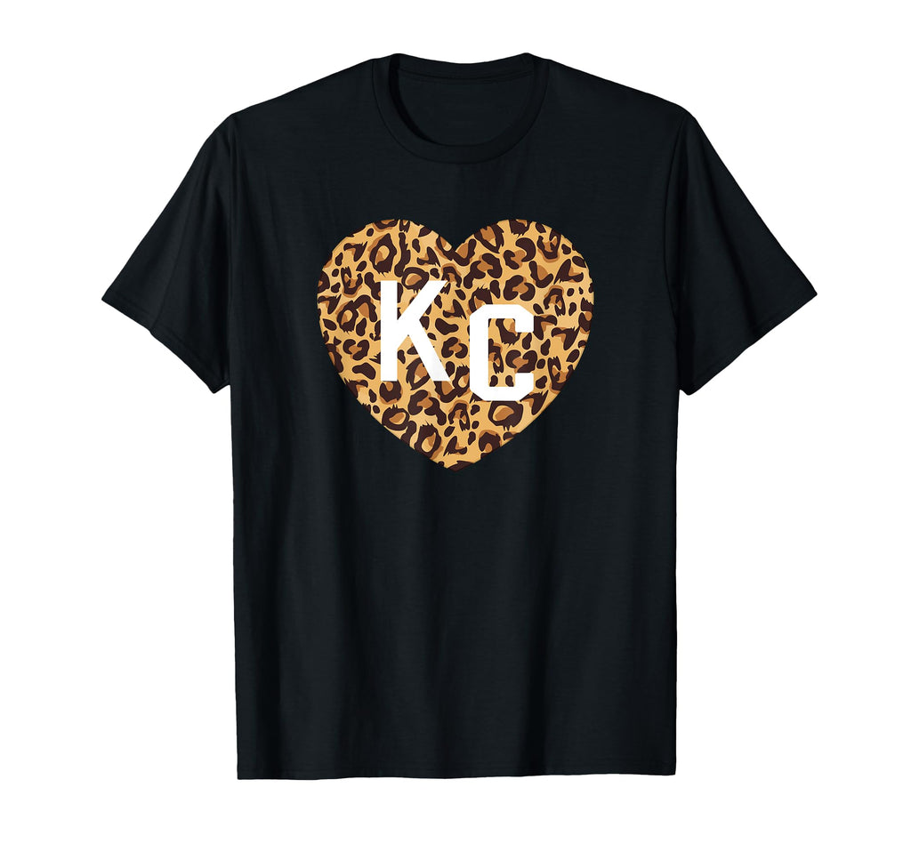 Heart Kc Cheetah Leopard Pattern T-Shirt - Custom Art Print for Adults - T-Shirt, Sweatshirt, Hoodie