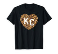 Heart Kc Cheetah Leopard Pattern T-Shirt - Custom Art Print for Adults - T-Shirt, Sweatshirt, Hoodie