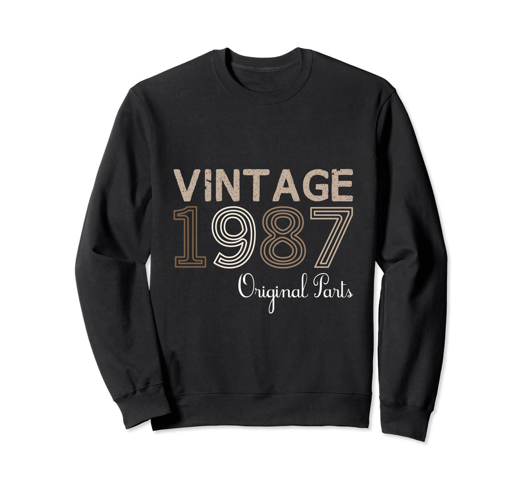 Year 1987 Gift Birthday Mom Dad Sweatshirt - Minimalist Print Men Women - T-Shirt, Sweatshirt, Hoodie