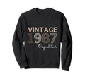 Year 1987 Gift Birthday Mom Dad Sweatshirt - Minimalist Print Men Women - T-Shirt, Sweatshirt, Hoodie