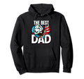 Best Dad Wolf Bald Eagle American Flag Hoodie - Trendy Graphic Unisex - T-Shirt, Sweatshirt, Hoodie