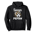 Soccer Pepaw Leopard Heart Matching Family Hoodie - Novelty Apparel Unisex - T-Shirt, Sweatshirt, Hoodie