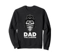 Dad Legend Bearded Biker Skull Sweatshirt - Graphic Print Men Women - T-Shirt, Sweatshirt, Hoodie